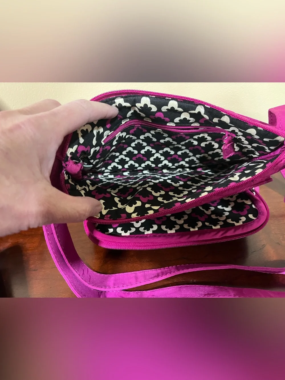 Vera Bradley Hot Pink Quilted Crossbody Bag